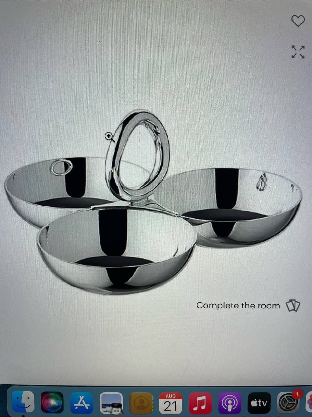 Christofle Vertigo three part dish/server
